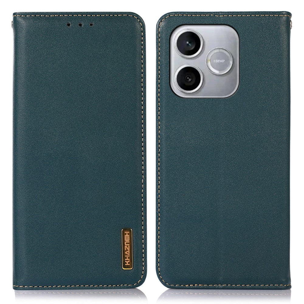 KHAZNEH For Honor 600 Lite 5G Case Wallet Genuine Cow Leather Phone Cover Nappa Texture