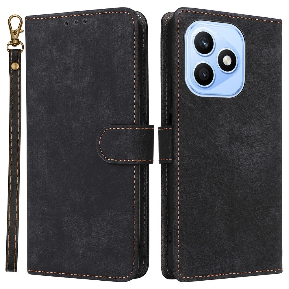 For Honor X8d 4G Case Wallet RFID Blocking PU Leather Phone Cover Stand with Strap