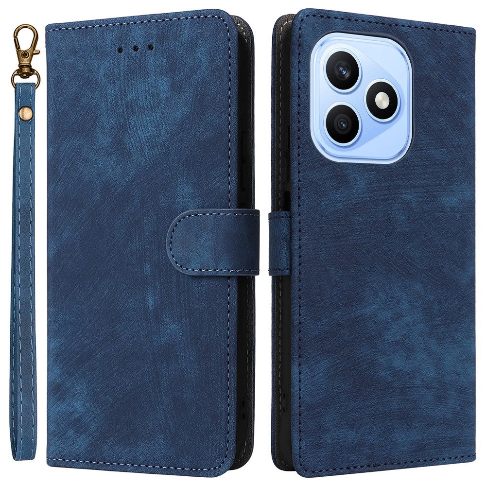 For Honor X8d 4G Case Wallet RFID Blocking PU Leather Phone Cover Stand with Strap