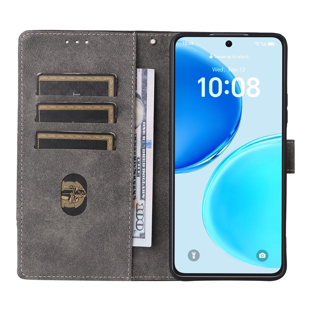 For Honor X8d 4G Case Wallet RFID Blocking PU Leather Phone Cover Stand with Strap