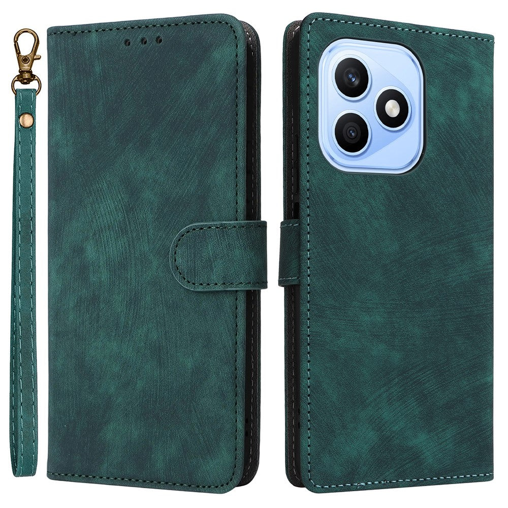 For Honor X8d 4G Case Wallet RFID Blocking PU Leather Phone Cover Stand with Strap