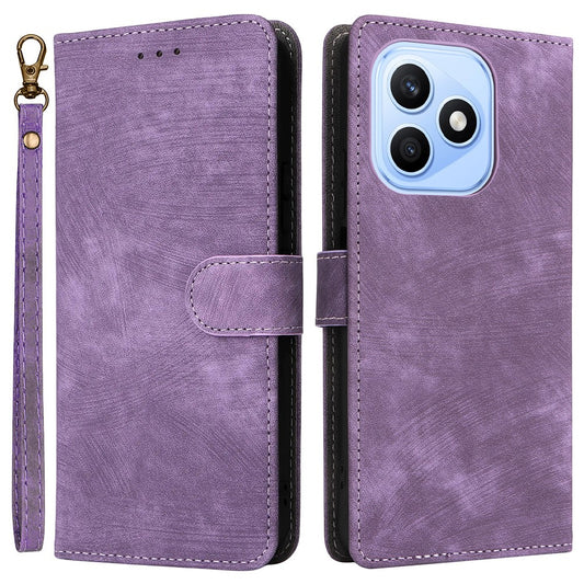 Honor X8d 4G Wallet-Handyhülle – RFID-blockierende PU-Leder- mit Ständer und Riemen