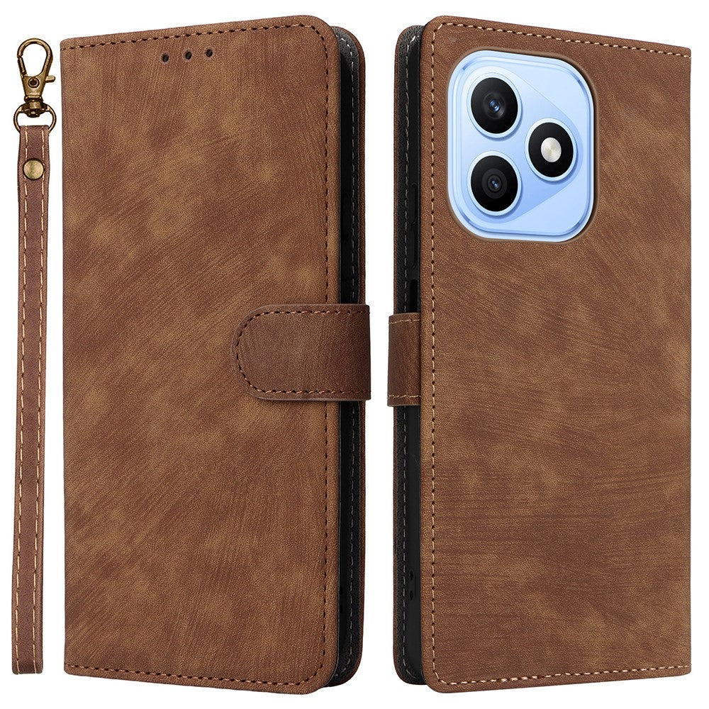 For Honor X8d 4G Case Wallet RFID Blocking PU Leather Phone Cover Stand with Strap