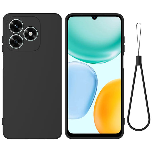 Honor X8d 4G Handyhülle – Flüssige Silikonhülle mit Handschlaufe