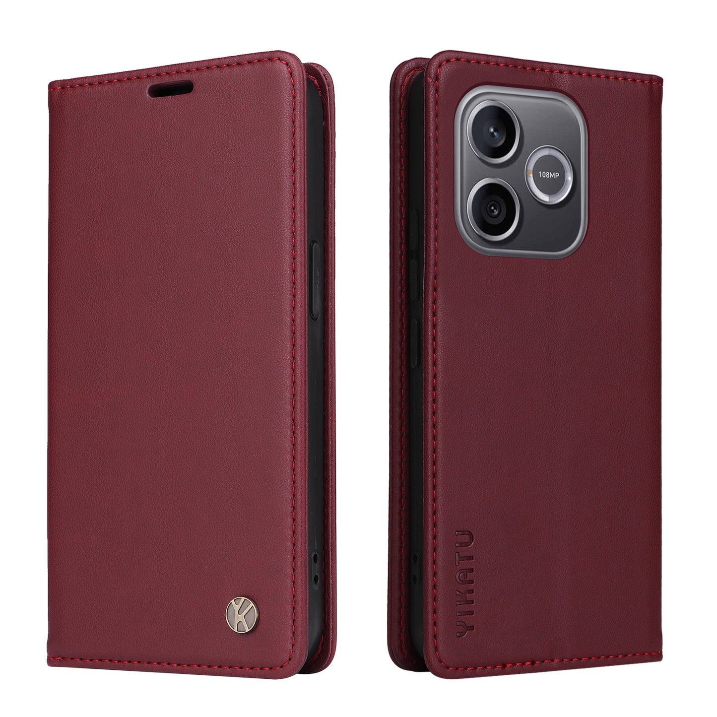 YIKATU For Honor 600 Lite 5G YK-001 Phone Cases Magnetic Closure PU Leather Mobile Cover