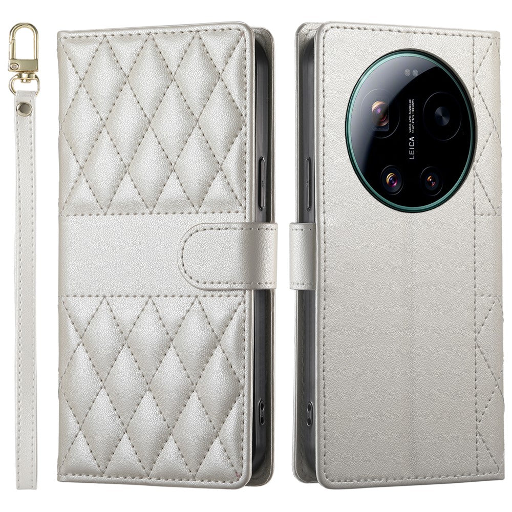 Xiaomi 17 Ultra 5G – Wallet-Handyhülle aus PU-Leder und TPU, mit Ständer, mit langem und kurzem Trageriemen