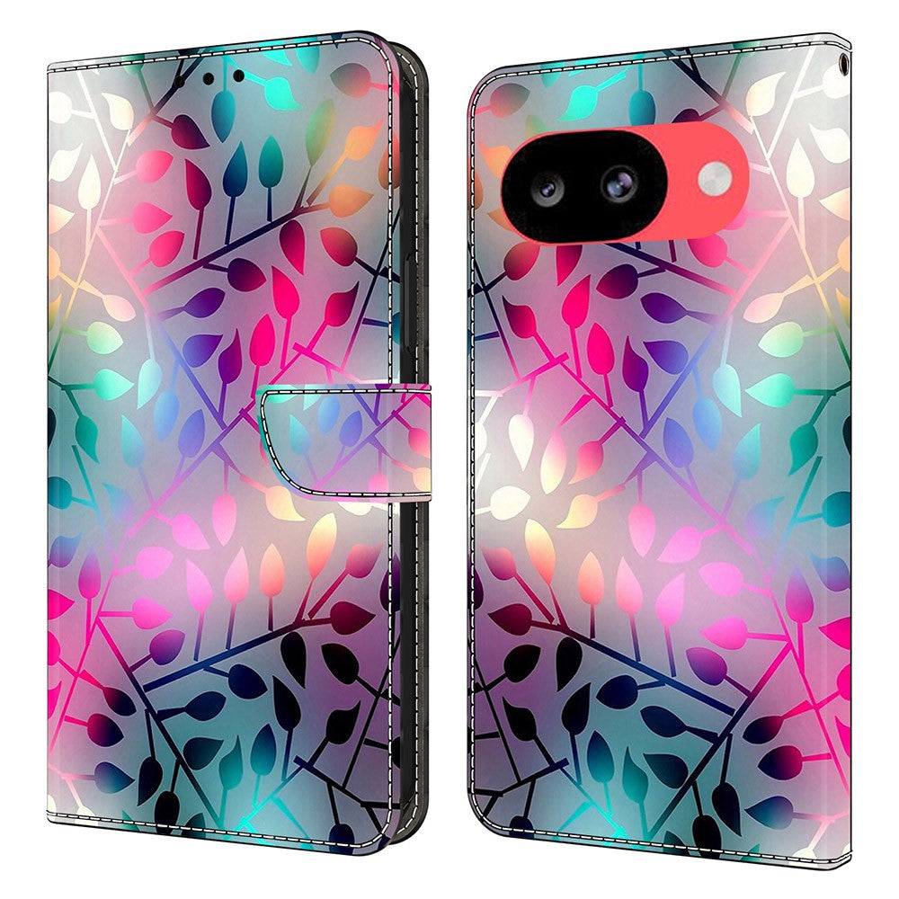 For Google Pixel 10a Case Magnetic Clasp 3D Pattern Leather Wallet Phone Cover