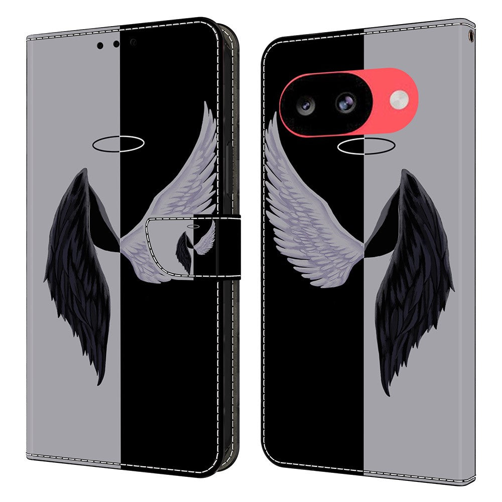 For Google Pixel 10a Case Magnetic Clasp 3D Pattern Leather Wallet Phone Cover