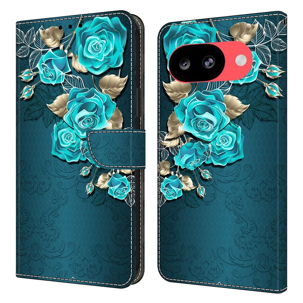 For Google Pixel 10a Case Magnetic Clasp 3D Pattern Leather Wallet Phone Cover