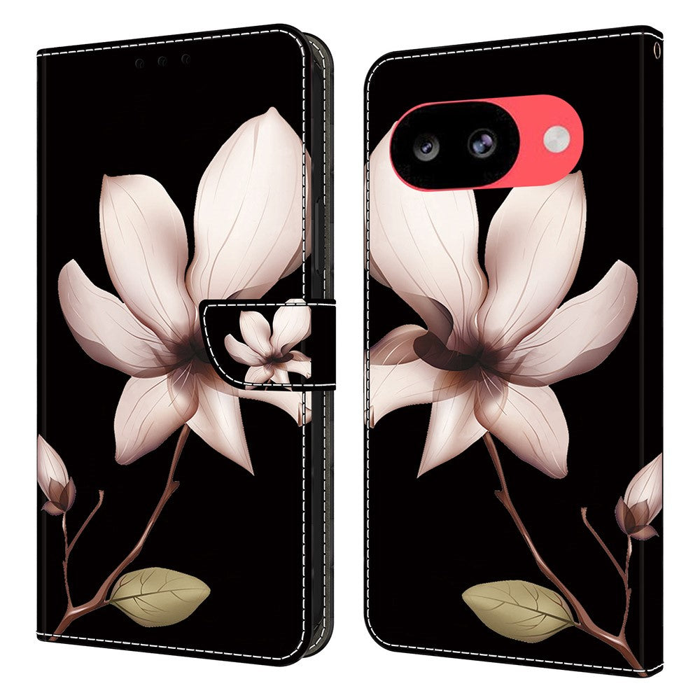 For Google Pixel 10a Case Magnetic Clasp 3D Pattern Leather Wallet Phone Cover