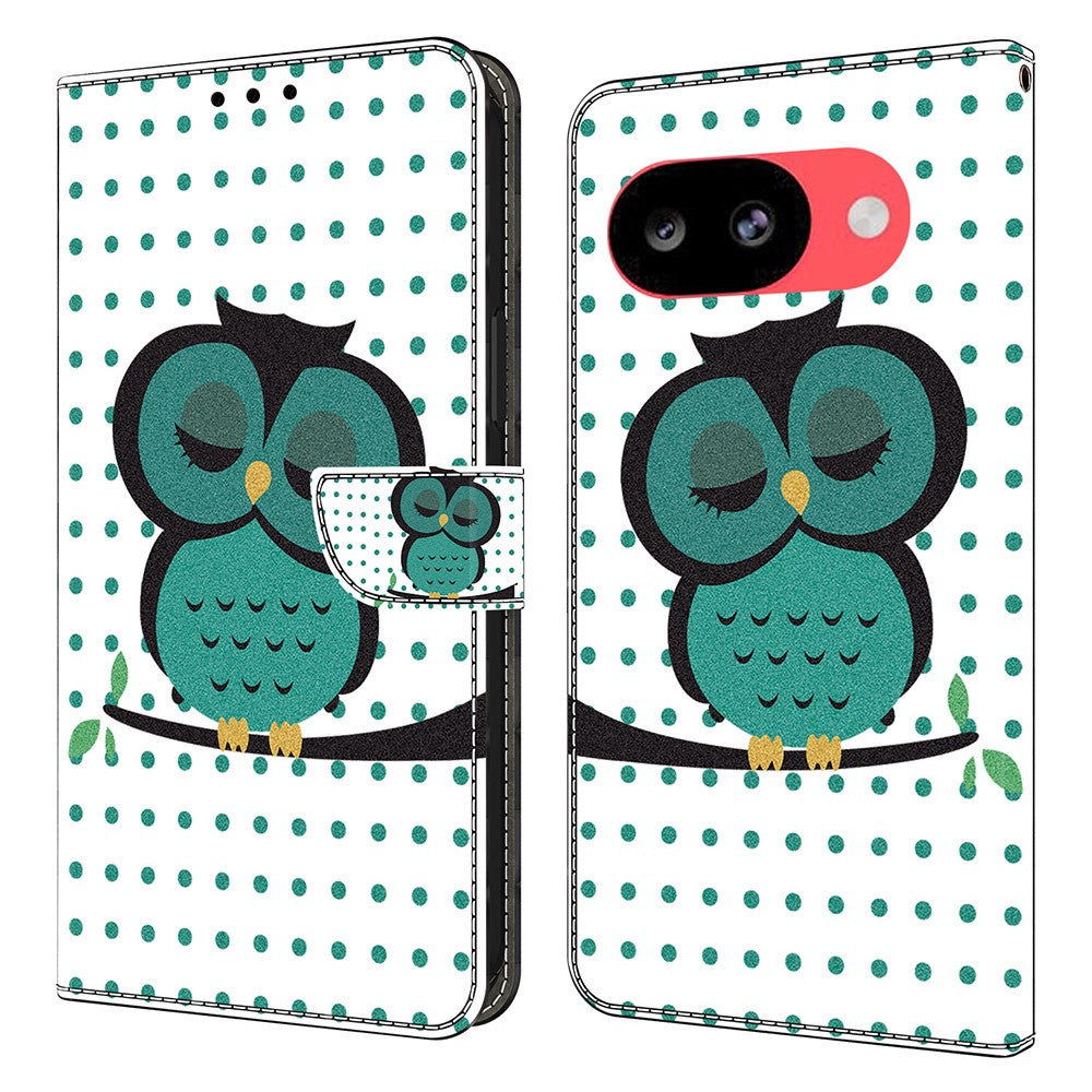 For Google Pixel 10a Case Magnetic Clasp 3D Pattern Leather Wallet Phone Cover
