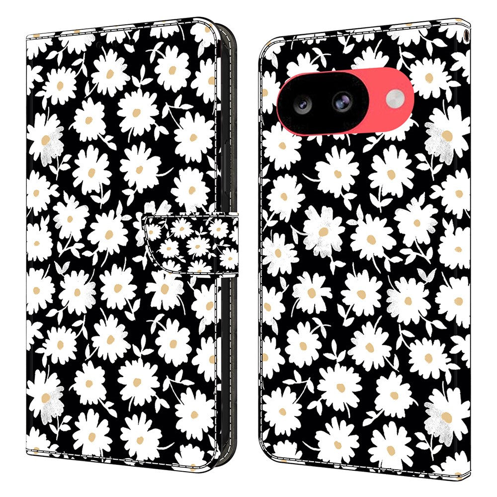 For Google Pixel 10a Case Magnetic Clasp 3D Pattern Leather Wallet Phone Cover