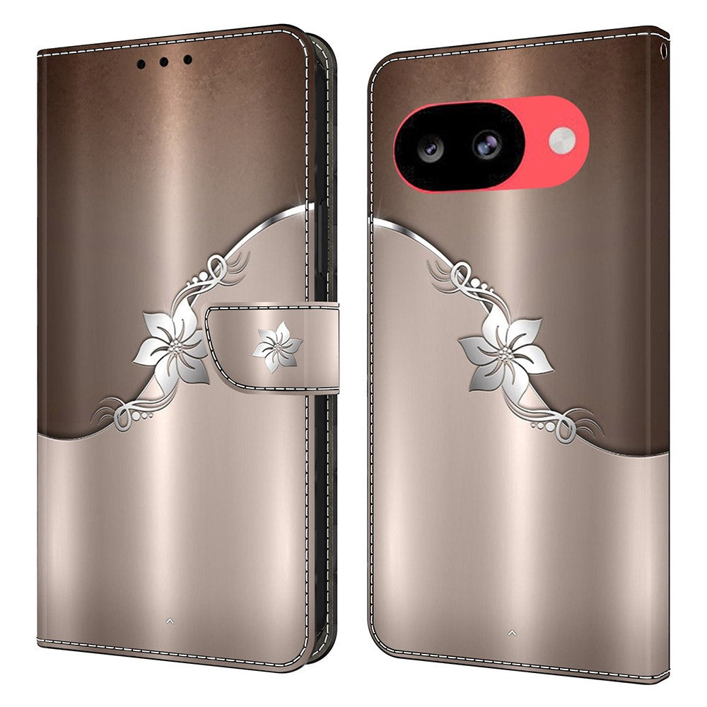 For Google Pixel 10a Case Magnetic Clasp 3D Pattern Leather Wallet Phone Cover