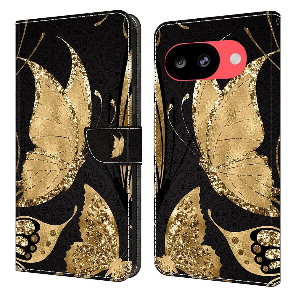 For Google Pixel 10a Case Magnetic Clasp 3D Pattern Leather Wallet Phone Cover