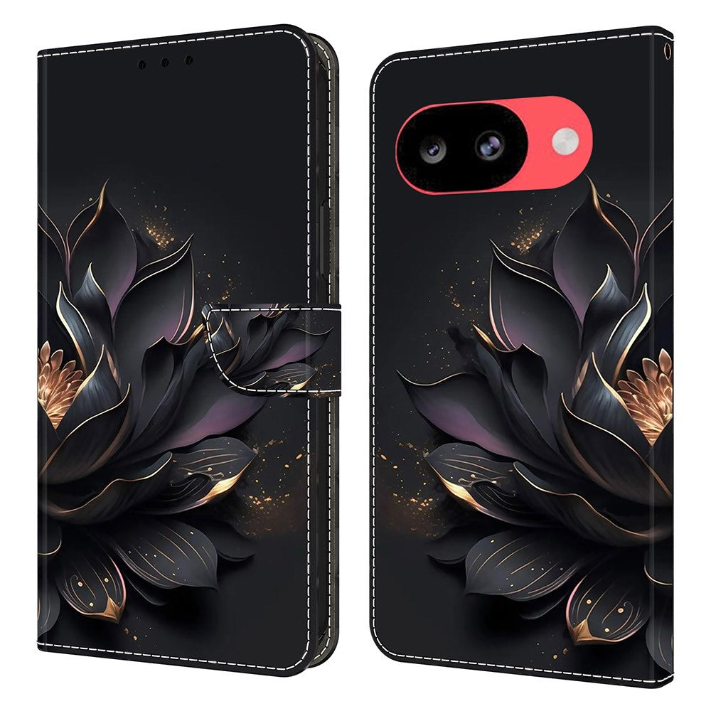 For Google Pixel 10a Case Magnetic Clasp 3D Pattern Leather Wallet Phone Cover