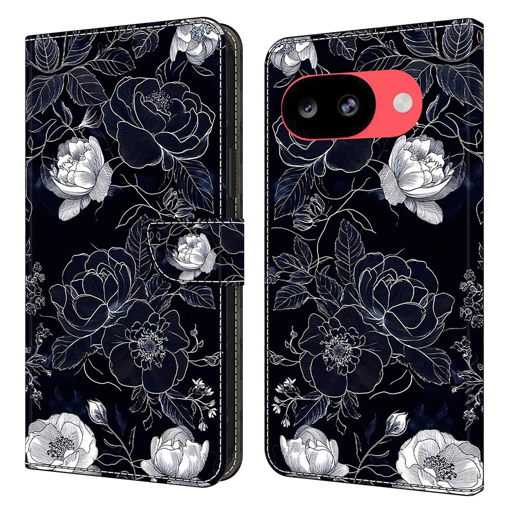 Wallet Case For Google Pixel 10a Stand Pattern Printing PU Leather Flip Phone Cover