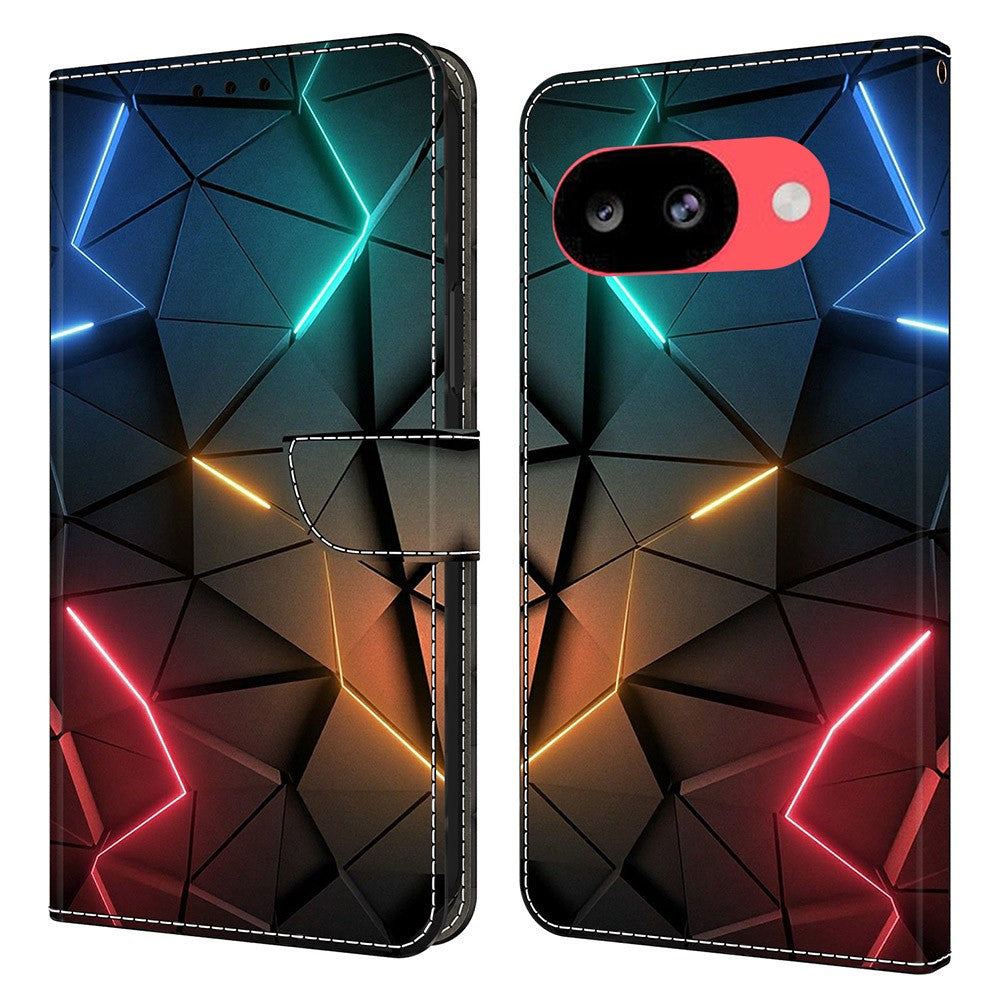 Wallet Case For Google Pixel 10a Stand Pattern Printing PU Leather Flip Phone Cover