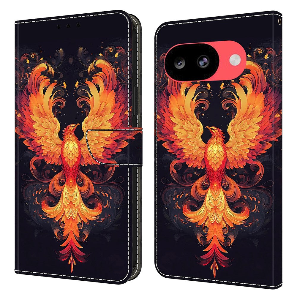 Wallet Case For Google Pixel 10a Stand Pattern Printing PU Leather Flip Phone Cover