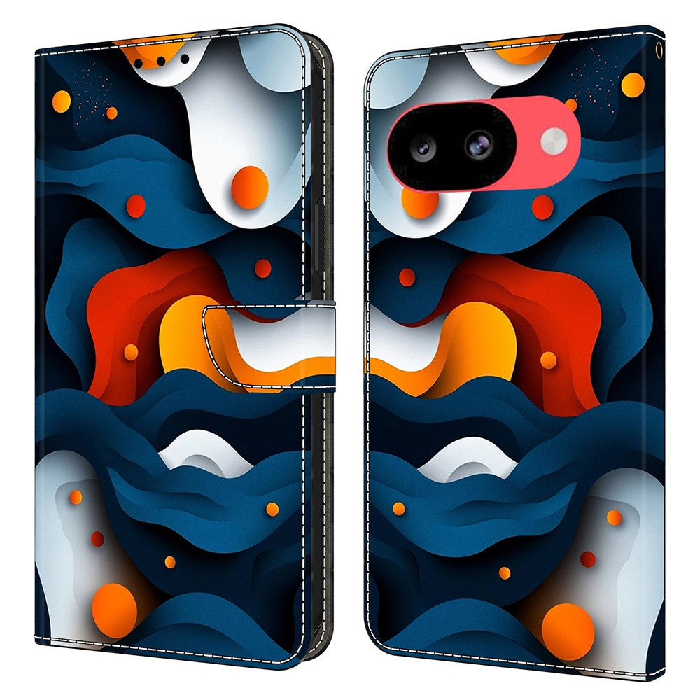 Wallet Case For Google Pixel 10a Stand Pattern Printing PU Leather Flip Phone Cover