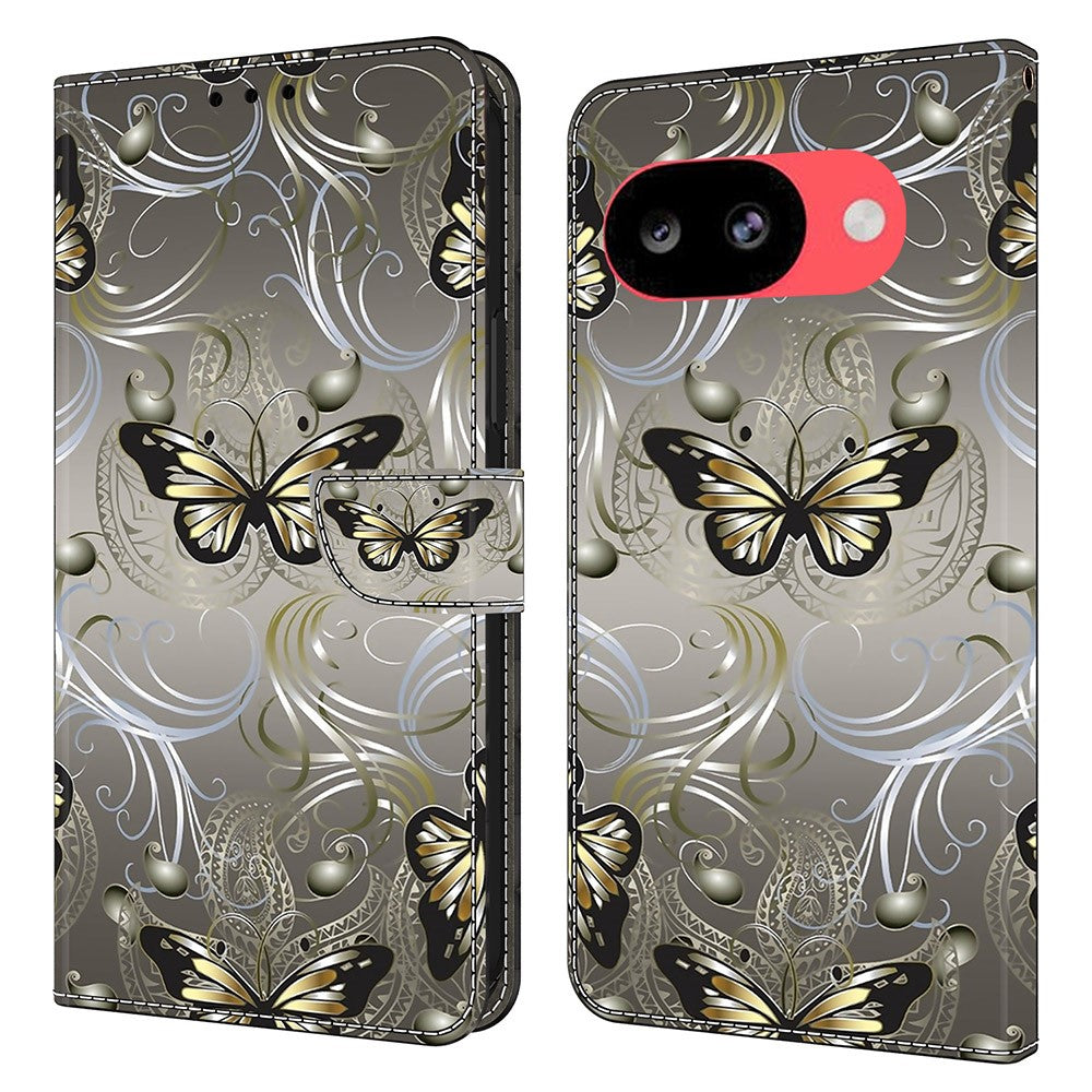 Wallet Case For Google Pixel 10a Stand Pattern Printing PU Leather Flip Phone Cover