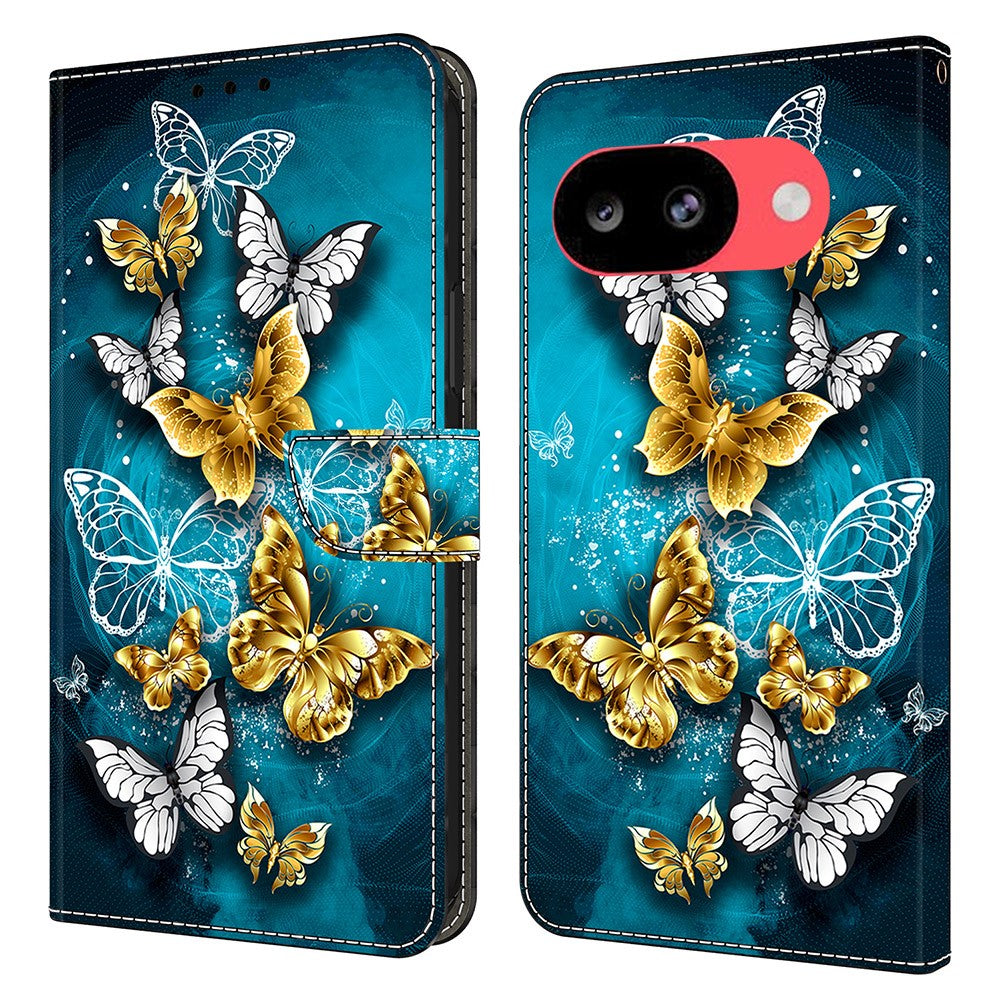 Wallet Case For Google Pixel 10a Stand Pattern Printing PU Leather Flip Phone Cover