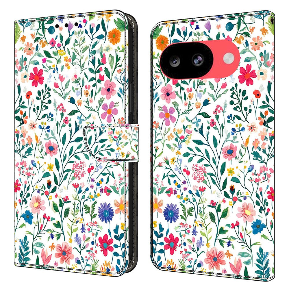 Wallet Case For Google Pixel 10a Stand Pattern Printing PU Leather Flip Phone Cover