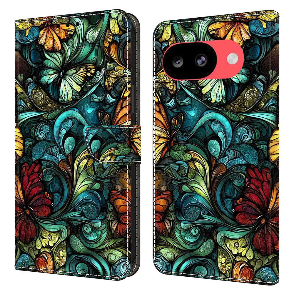 Wallet Case For Google Pixel 10a Pattern Printing PU Leather Flip Stand Phone Cover