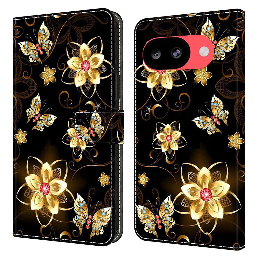 Wallet Case For Google Pixel 10a Pattern Printing PU Leather Flip Stand Phone Cover