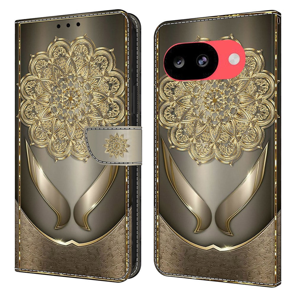 Wallet Case For Google Pixel 10a Pattern Printing PU Leather Flip Stand Phone Cover