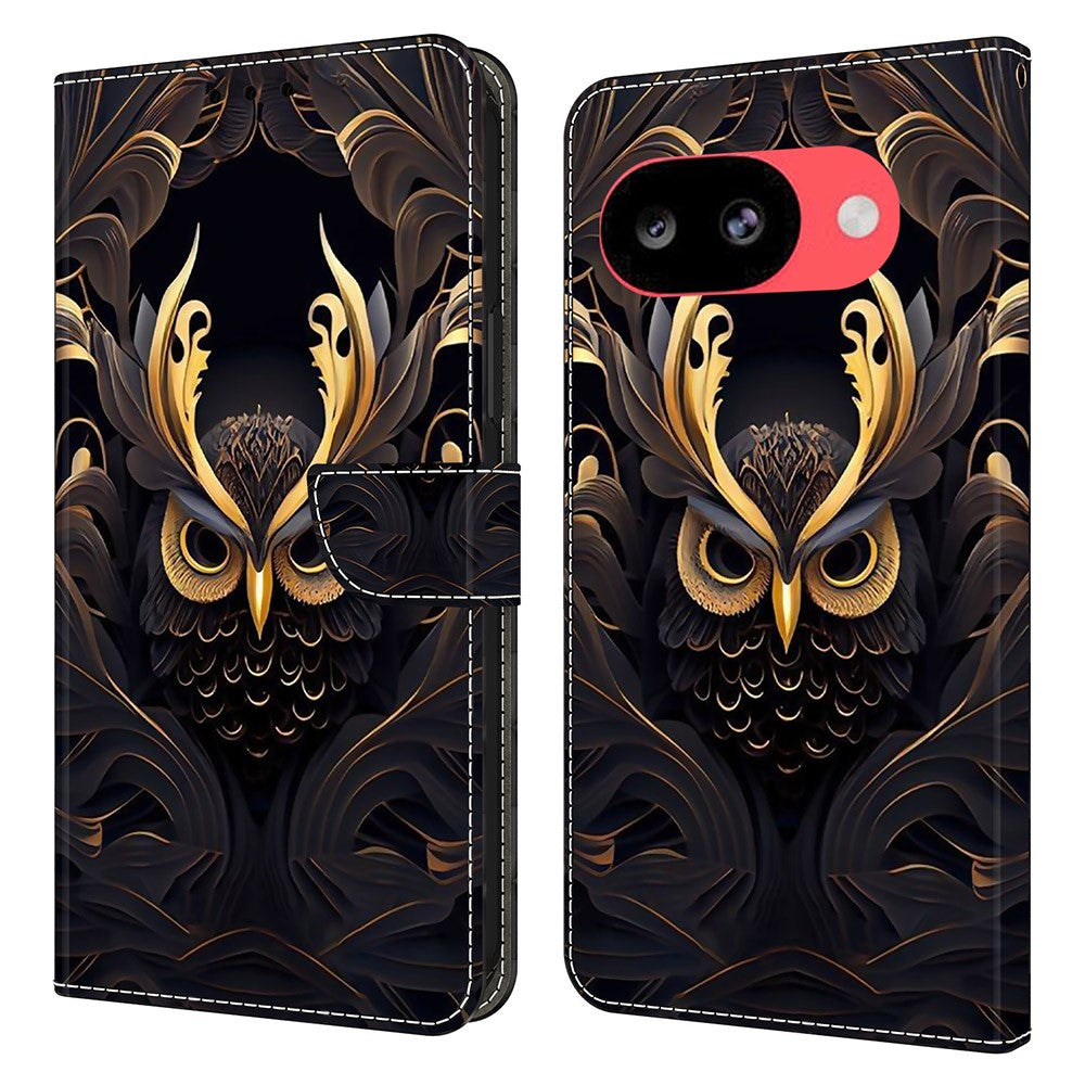 Wallet Case For Google Pixel 10a Pattern Printing PU Leather Flip Stand Phone Cover