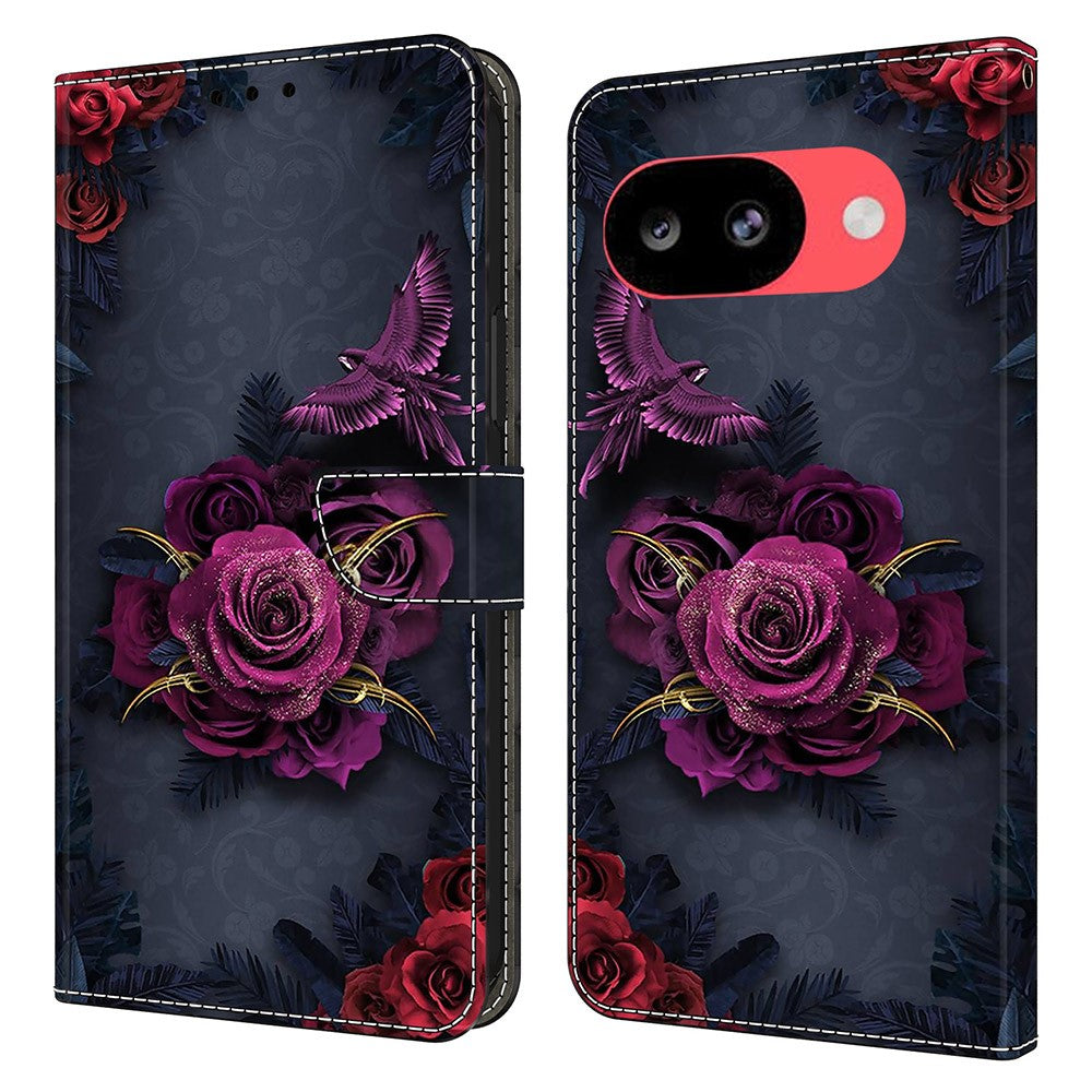 Wallet Case For Google Pixel 10a Pattern Printing PU Leather Flip Stand Phone Cover