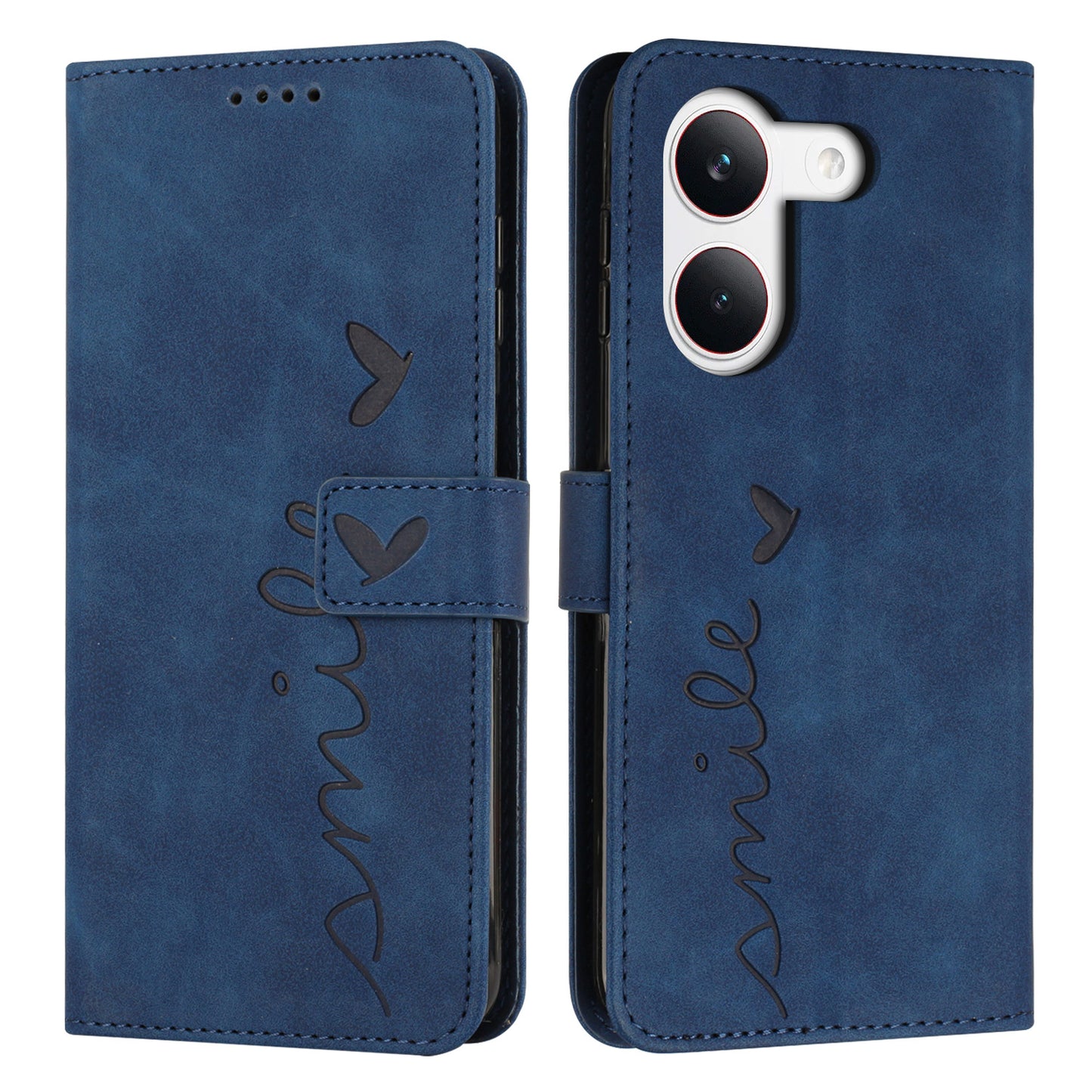 For Xiaomi Redmi Turbo 5 5G / Xiaomi Poco X8 Pro 5G Stand Case PU Leather Phone Cover Imprinted Heart Pattern