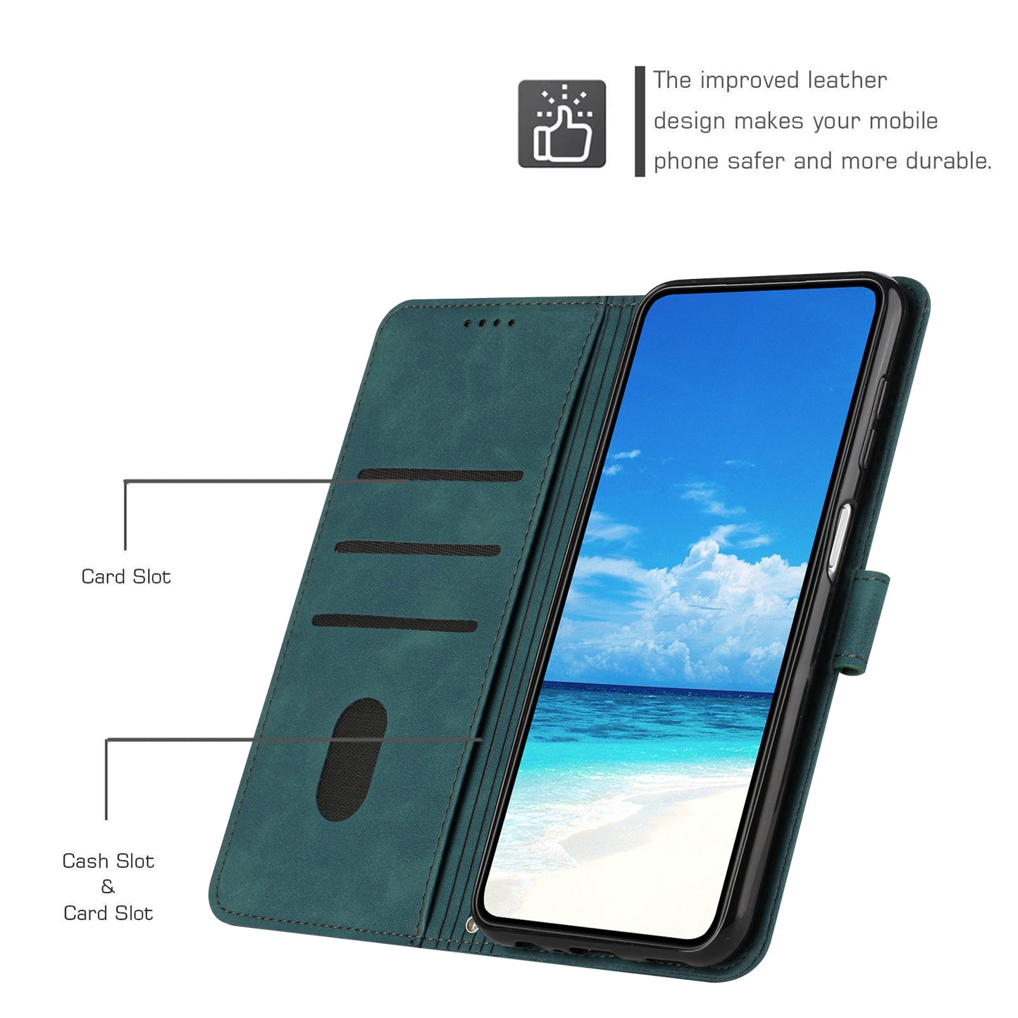 For Xiaomi Redmi Turbo 5 5G / Xiaomi Poco X8 Pro 5G Stand Case PU Leather Phone Cover Imprinted Heart Pattern