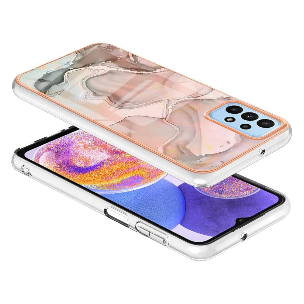 Galaxy A52 4G/5G / A52s 5G Schutzhülle – Mit Marmormuster 2,0 mm Galvanik-Rückseite