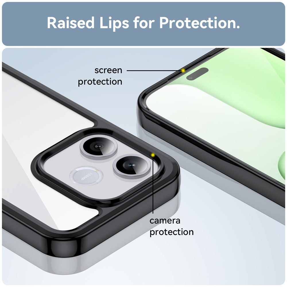 Honor 600 Lite 5G Transparente Handyhülle – Stoßfeste Rückseite, aus TPU & Acryl