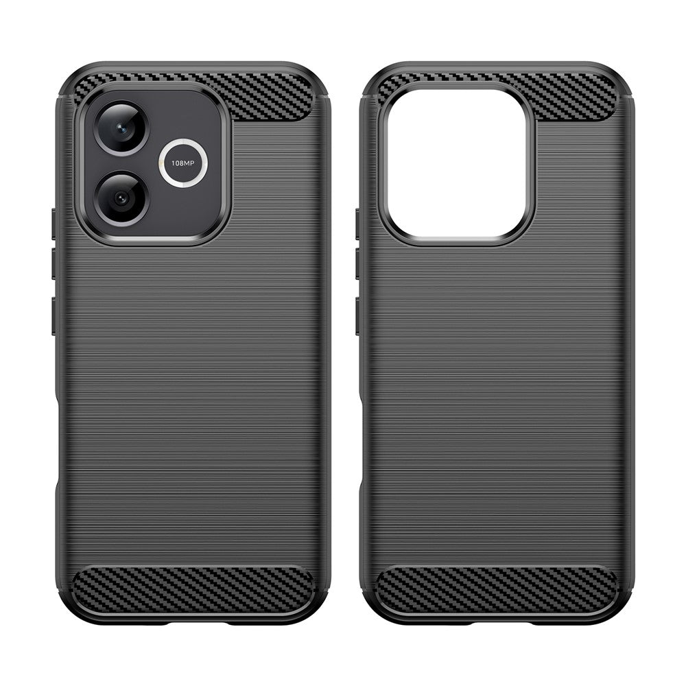 For Honor 600 Lite 5G TPU Case Protective Phone Cover Carbon Fiber Texture Brushed
