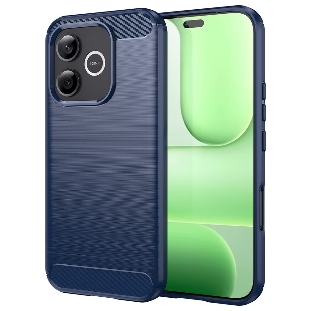 For Honor 600 Lite 5G TPU Case Protective Phone Cover Carbon Fiber Texture Brushed