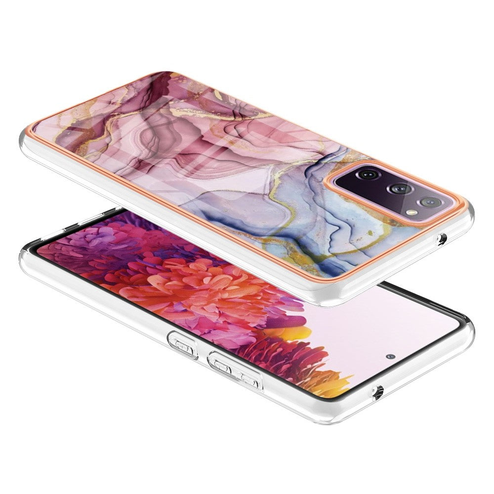 Galaxy S20 FE 4G/5G / S20 FE 2022 / S20 Lite Schutzhülle – Mit Marmormuster 2,0 mm Galvanik-Rückseite