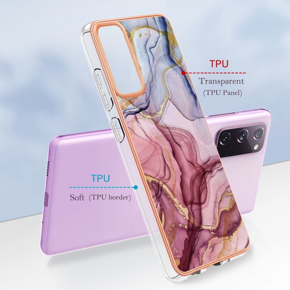 Galaxy S20 FE 4G/5G / S20 FE 2022 / S20 Lite Schutzhülle – Mit Marmormuster 2,0 mm Galvanik-Rückseite