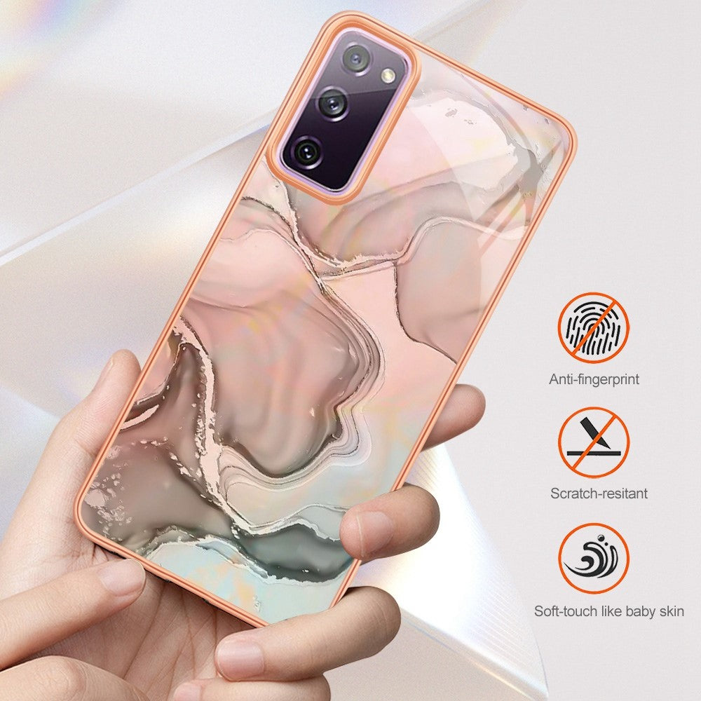 Galaxy S20 FE 4G/5G / S20 FE 2022 / S20 Lite Schutzhülle – Mit Marmormuster 2,0 mm Galvanik-Rückseite