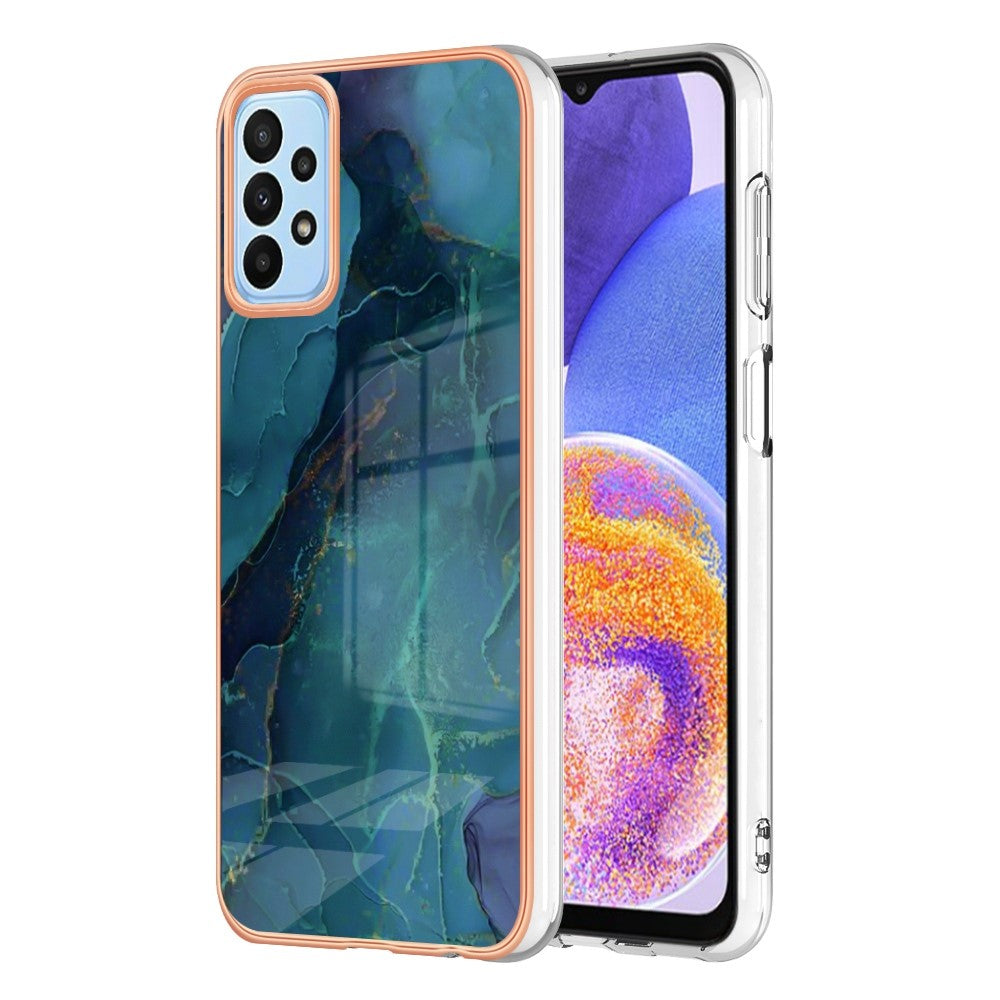 Galaxy A13 4G Schutzhülle – Mit Marmormuster 2,0 mm Galvanik-Rückseite
