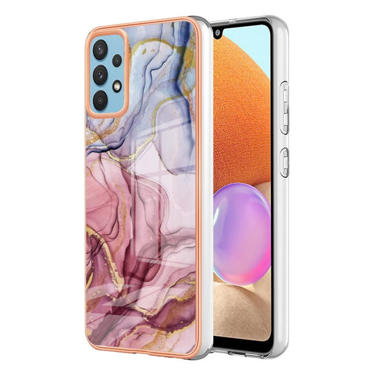 Galaxy A32 4G Schutzhülle – Mit Marmormuster 2,0 mm Galvanik-Rückseite