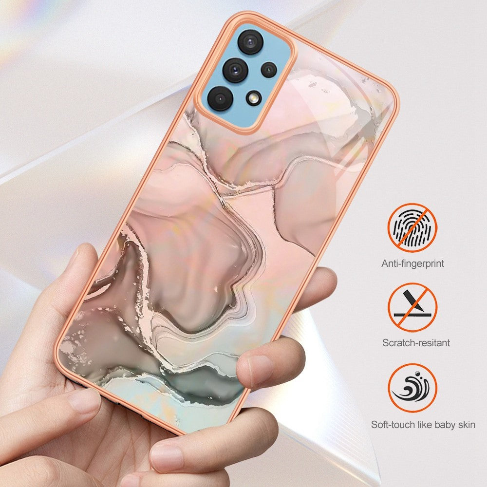 Galaxy A32 4G Schutzhülle – Mit Marmormuster 2,0 mm Galvanik-Rückseite