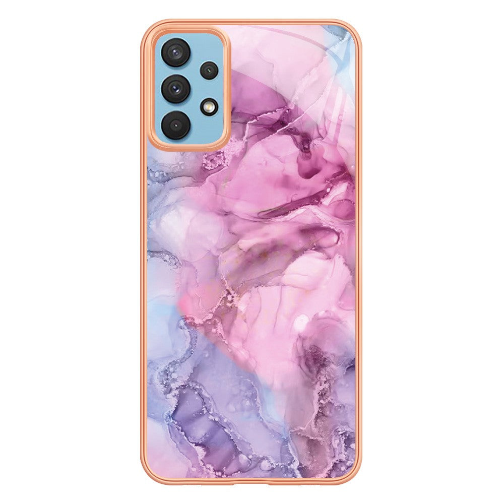 Galaxy A32 4G Schutzhülle – Mit Marmormuster 2,0 mm Galvanik-Rückseite