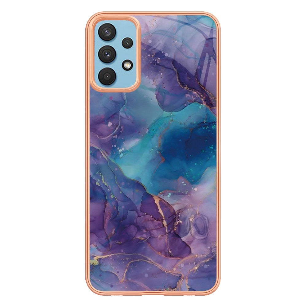 Galaxy A32 4G Schutzhülle – Mit Marmormuster 2,0 mm Galvanik-Rückseite