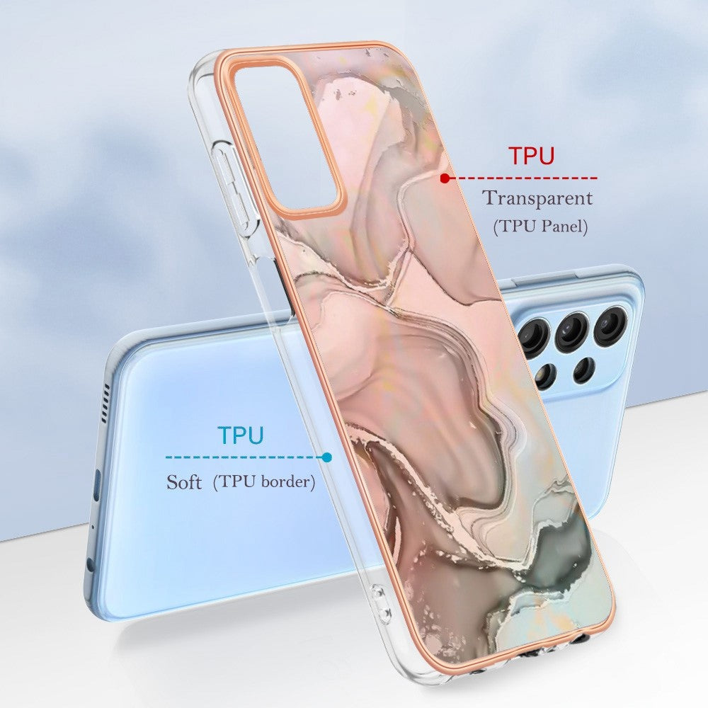 Galaxy A33 5G Schutzhülle – Mit Marmormuster 2,0 mm Galvanik-Rückseite