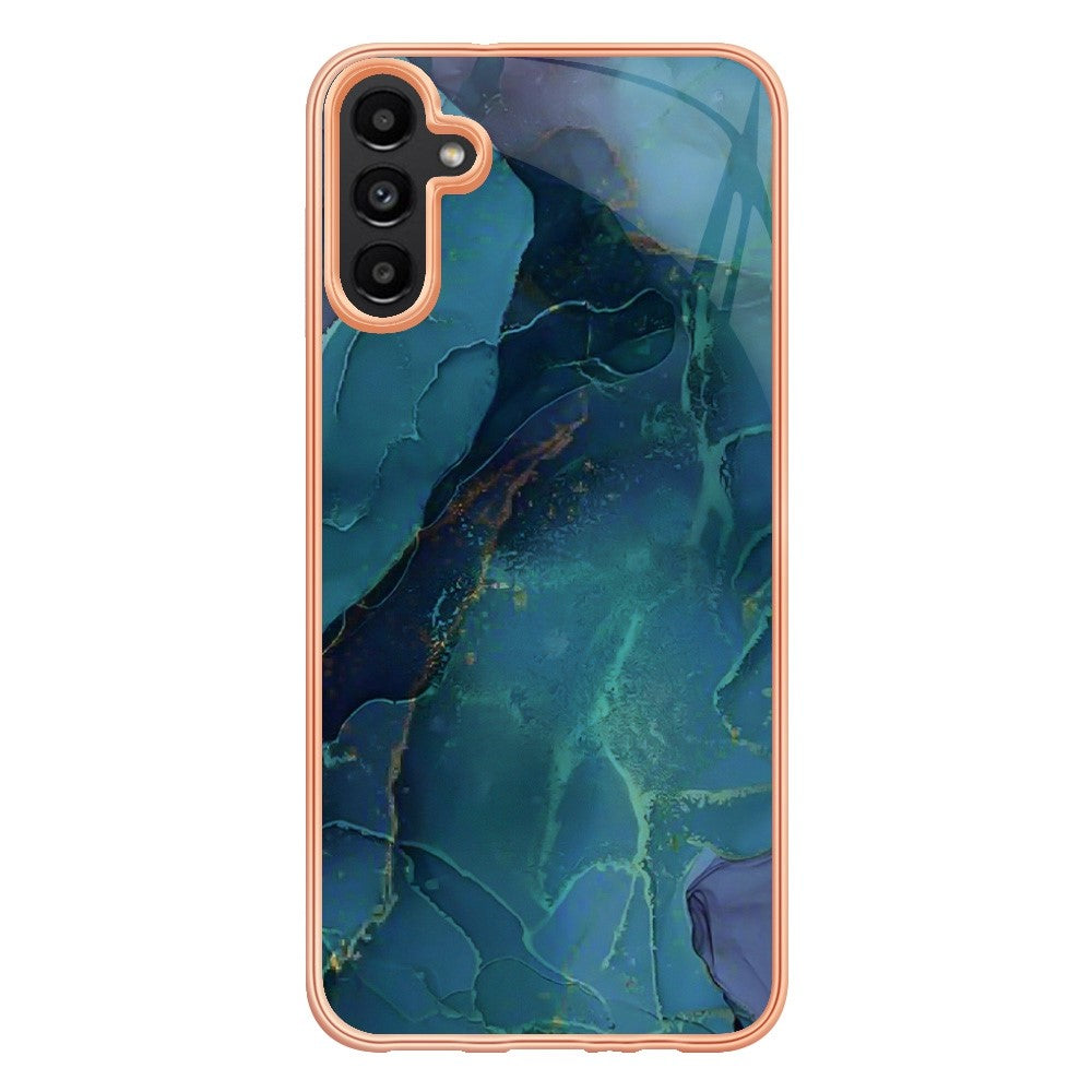 Galaxy A13 5G / M13 5G / A04 4G Schutzhülle – Mit Marmormuster 2,0 mm Galvanik-Rückseite