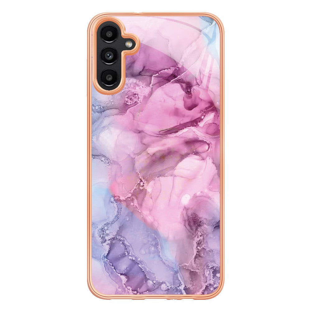 Galaxy A13 5G / M13 5G / A04 4G Schutzhülle – Mit Marmormuster 2,0 mm Galvanik-Rückseite