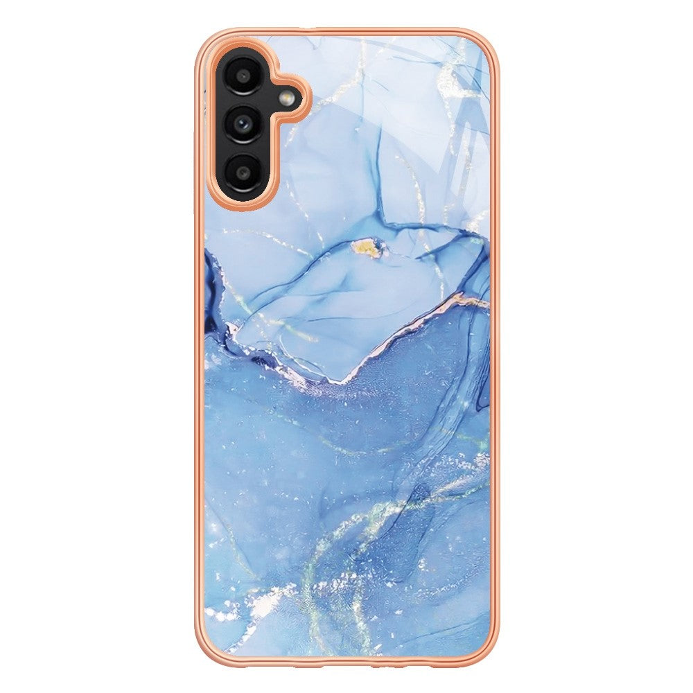 Galaxy A13 5G / M13 5G / A04 4G Schutzhülle – Mit Marmormuster 2,0 mm Galvanik-Rückseite