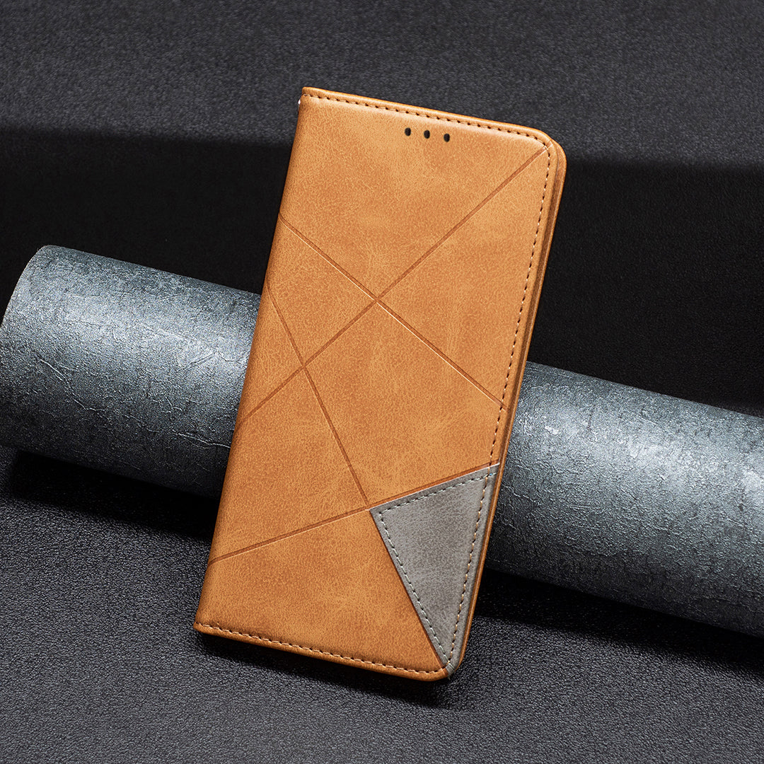 For Xiaomi Poco X8 Pro 5G Case Card Slots Geometry Imprint Leather Phone Cover